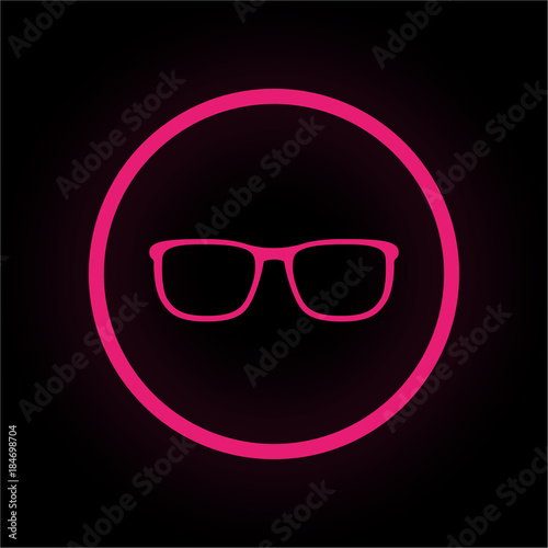 Neon Button rund - Lesebrille