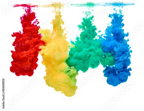 paint in water color liquid