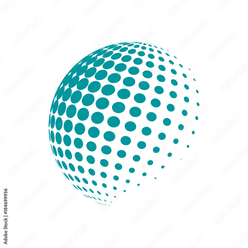 Halftone abstract globe Halftone abstract globe