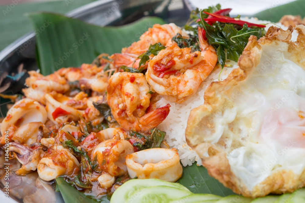 fried rice with basil and shrimp fried rice with basil and shrimp