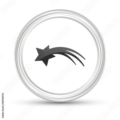 Weißer Button - Sternschnuppe - Weihnachten