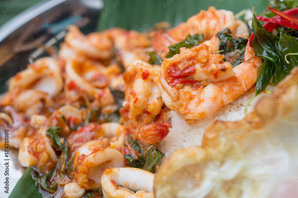 fried rice with basil and shrimp fried rice with basil and shrimp