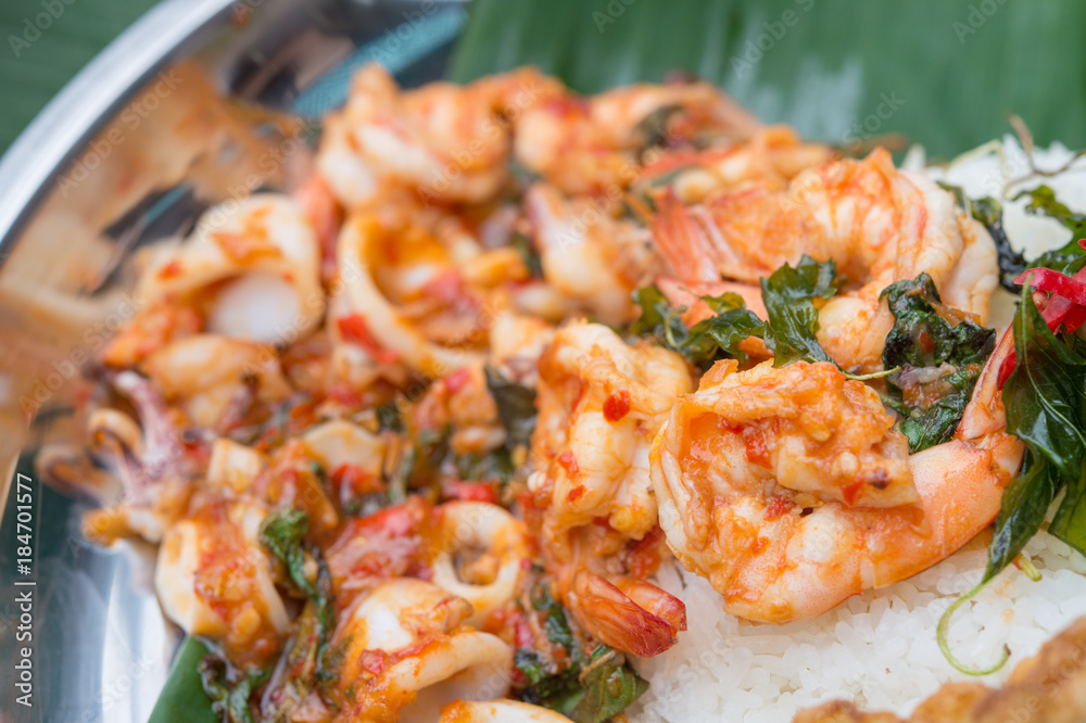 fried rice with basil and shrimp fried rice with basil and shrimp