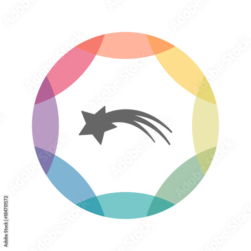 farbiges Icon - Sternschnuppe