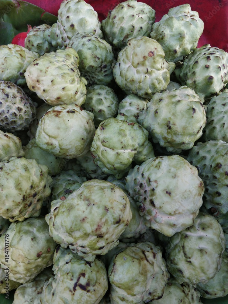 Fototapeta premium Custard apple fruits backgrounds