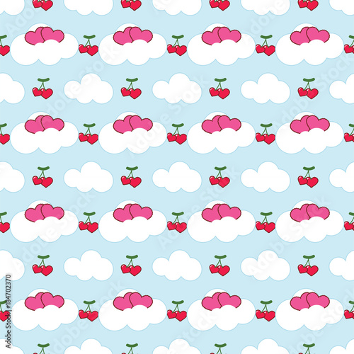 Seamless pattern with heart-shaped ,valentines vector illustration1