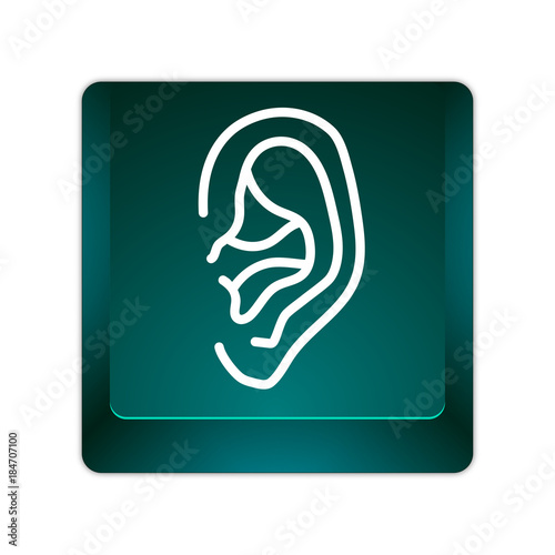 grüne 3D Taste - Ohr