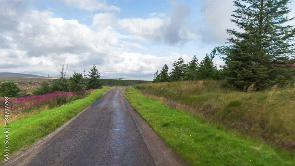 hyperlaspe POV shot from a camera attached to the front of a vehicle driving through beautiful empty roads in the scottish highlands hyperlaspe POV shot from a camera attached to the front of a vehicle driving through beautiful empty roads in the scottish highlands