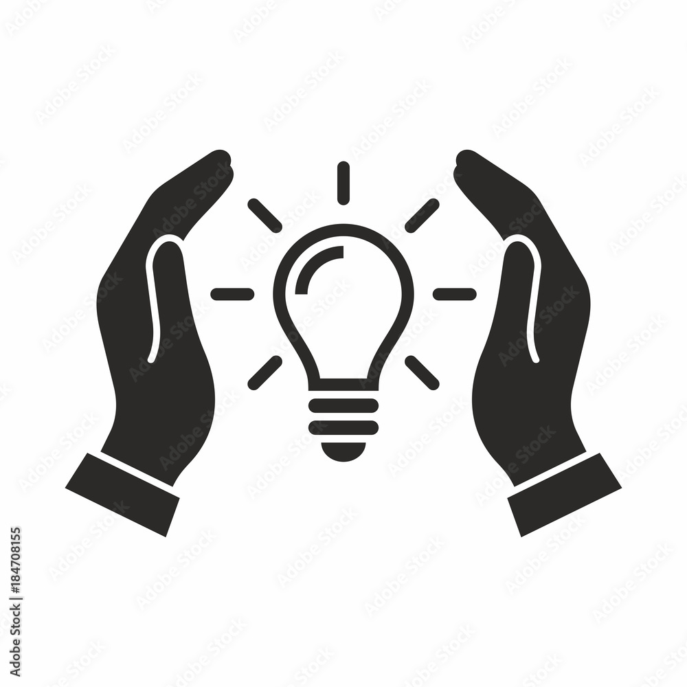 Concept of idea. Light bulb in hands. Concept of idea. Light bulb in hands.