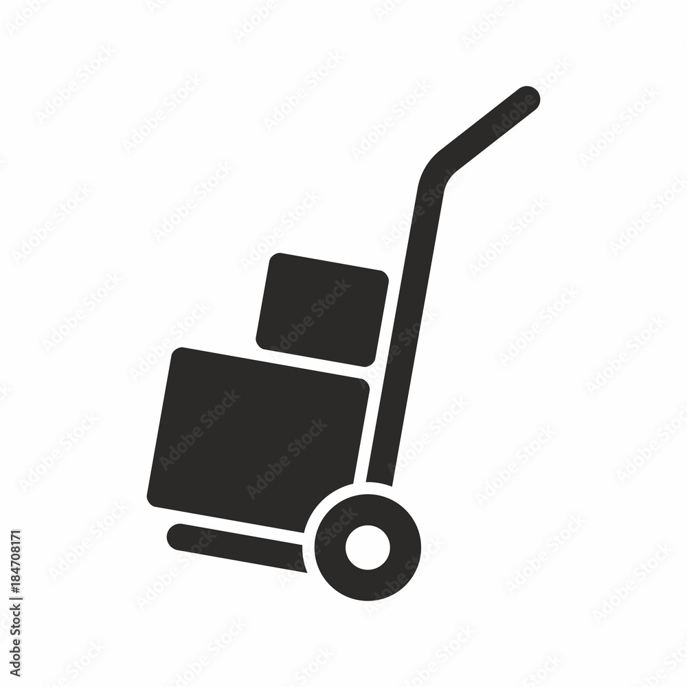 Hand truck icon Stock Vector | Adobe Stock