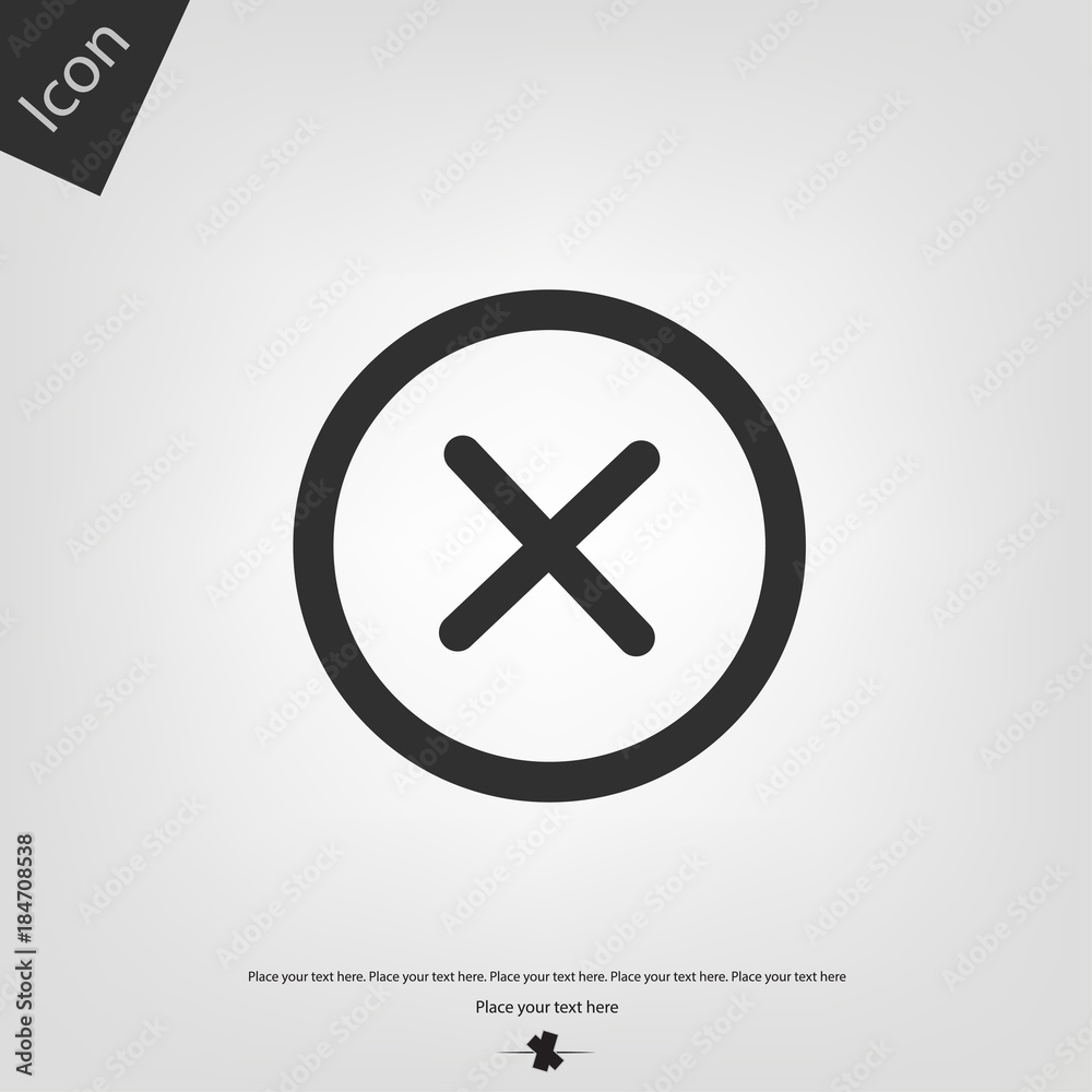 Close or delete vector icon