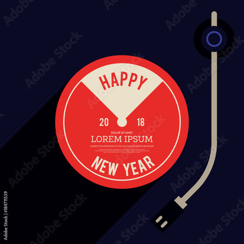 Happy New Year 2018 greeting card background