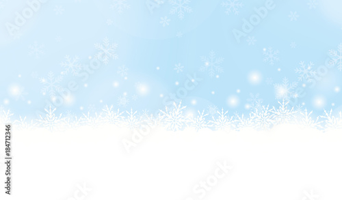 Winter background with snowflakes (blue) © Denis Martynov