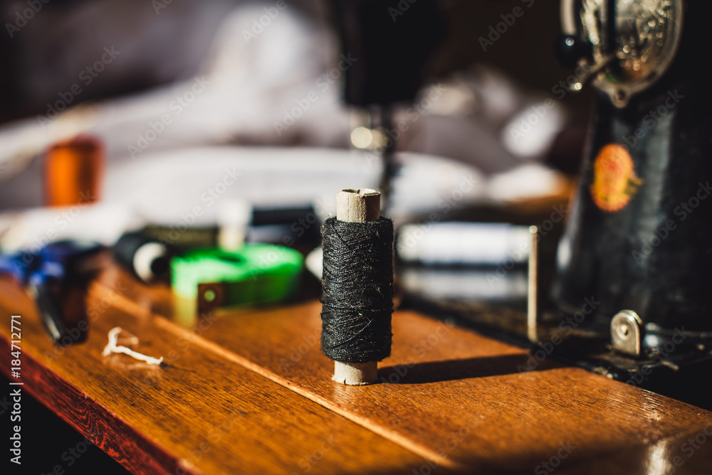 Obraz premium cotton thread coils for sewing