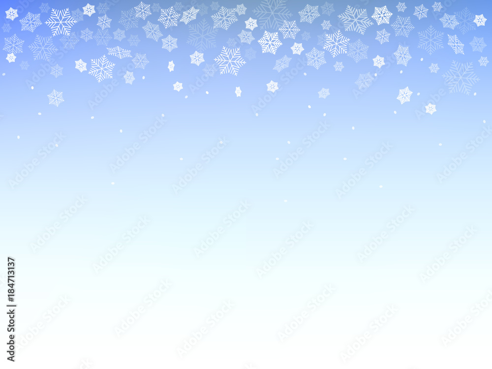 Abstract winter decorative Christmas holidays background with snowflakes. Vector Illustration.