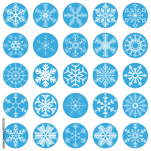 collection christmas snow flakes