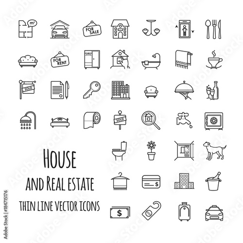 House and real estate vector icons set