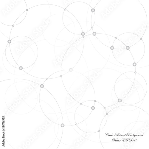 Vector design white abstract circles with line elements template. Frame of circle use to website or business. Big circles background.
