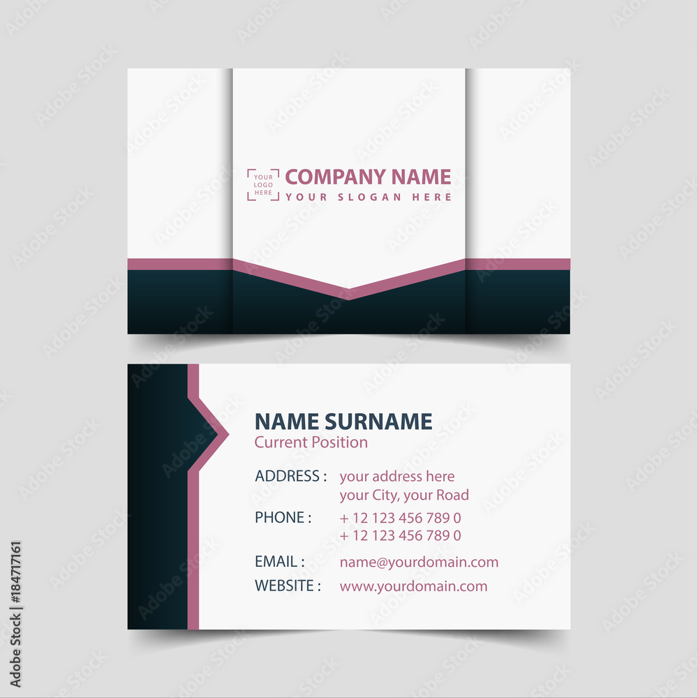 Business card design template.