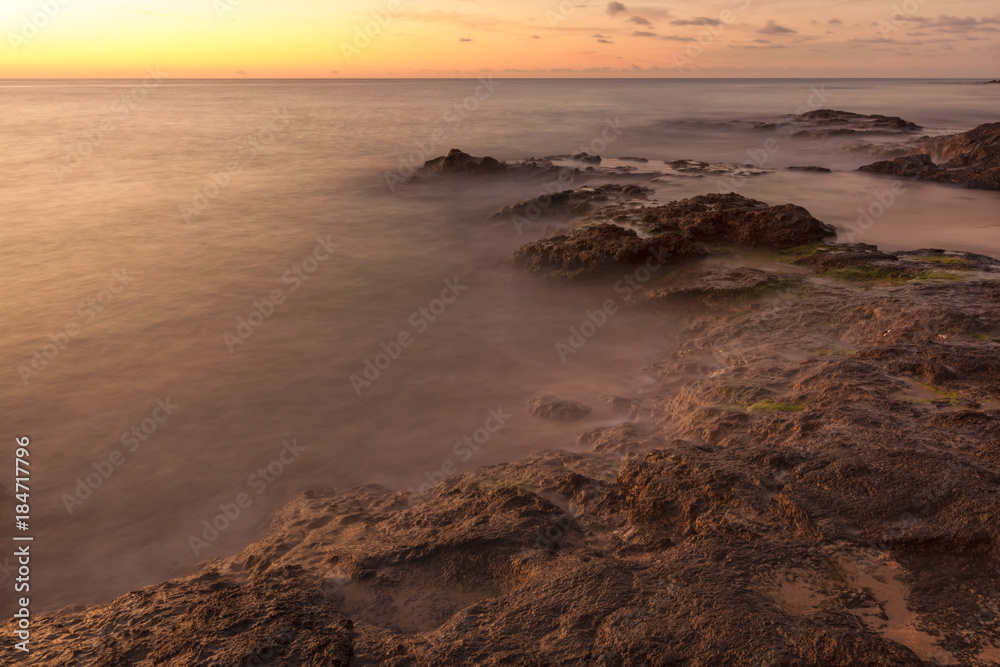 Sunset at Fuerteventura coast