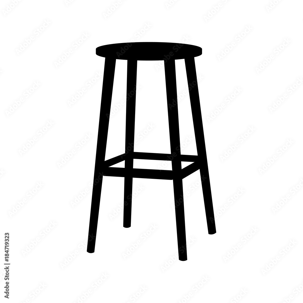 Chair symbol on white background.Bar Stool icon Element In Trendy Style. Vector flat illustration EPS Chair symbol on white background.Bar Stool icon Element In Trendy Style. Vector flat illustration EPS