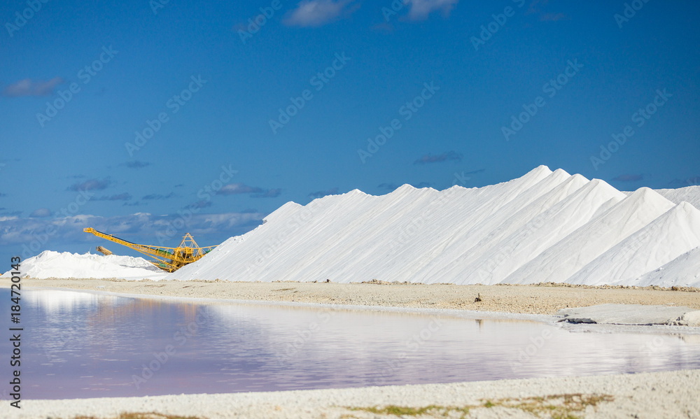 Salt flats in Bonaire (netherlands antilles)