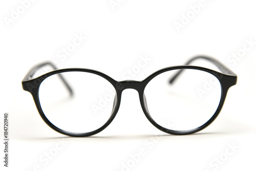 Correcting glasses isolated on white background