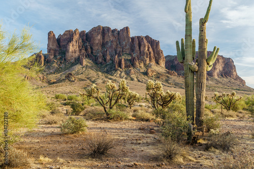 Sunset approaches the Arizona landscape