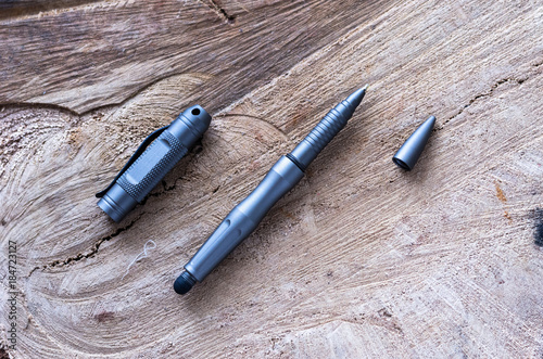 Metal ballpoint pen for self-defense. A tool for self-defense.