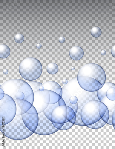 Soap Bubbles seamless vector background