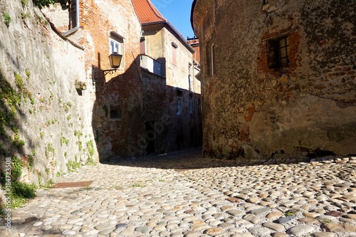 Narrow street in the old town of Ptuj