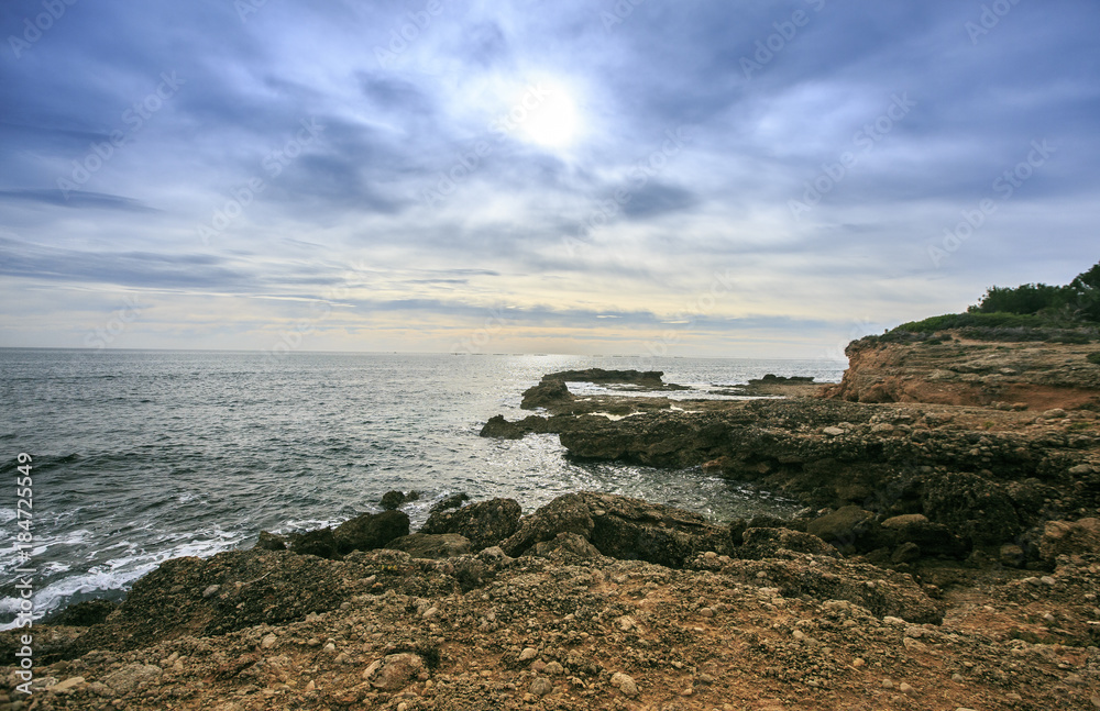 Mediterranean coast in Tarragona . Spain
