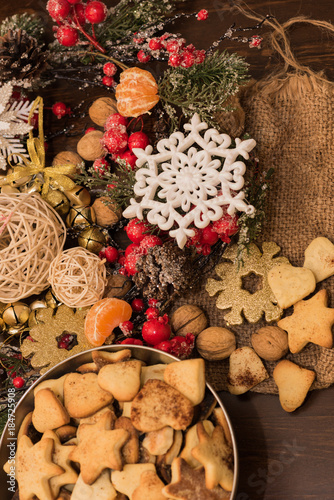Fototapeta Naklejka Na Ścianę i Meble -   New Year and Christmas decorations for the Christmas tree, holidays and religion
