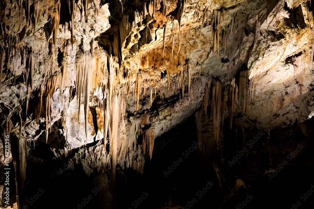 Spiky stalactites in the Postojna caves