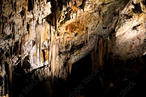 Spiky stalactites in the Postojna caves