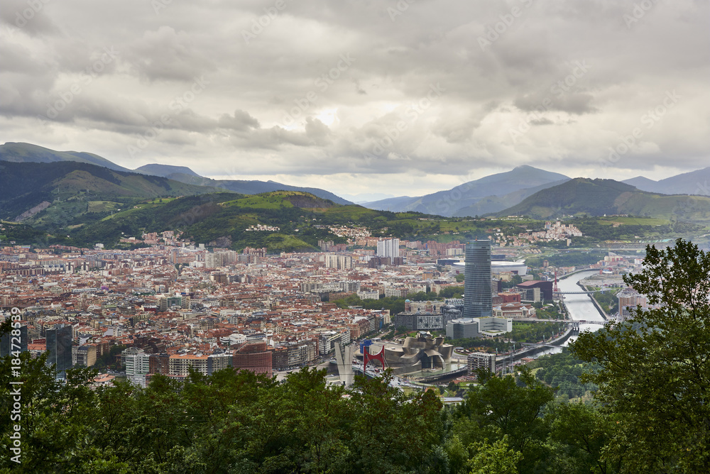 Bilbao view from Artxanda, Bilbao, Biscay, Basque Country, Euskadi, Spain, Europe