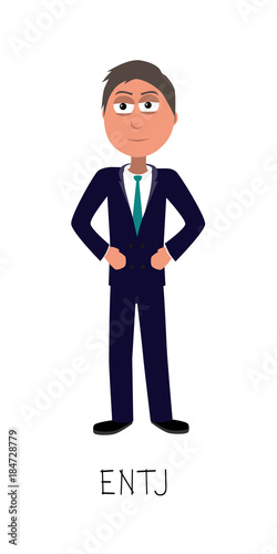 business man vector represents ENTJ personality from MBTI typology