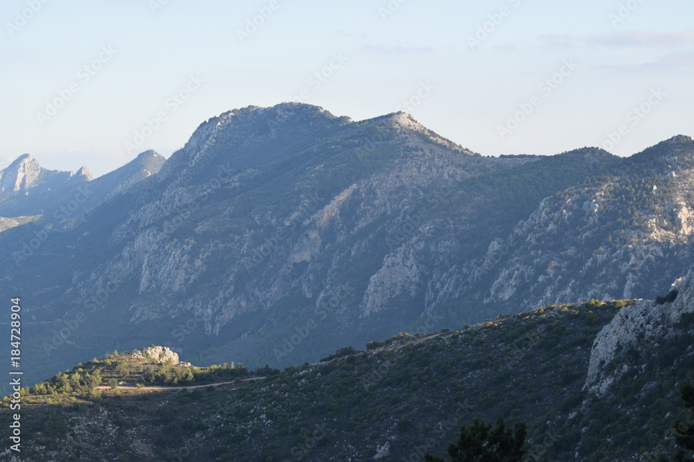 view of the mountainous landscape of Cyprus view of the mountainous landscape of Cyprus