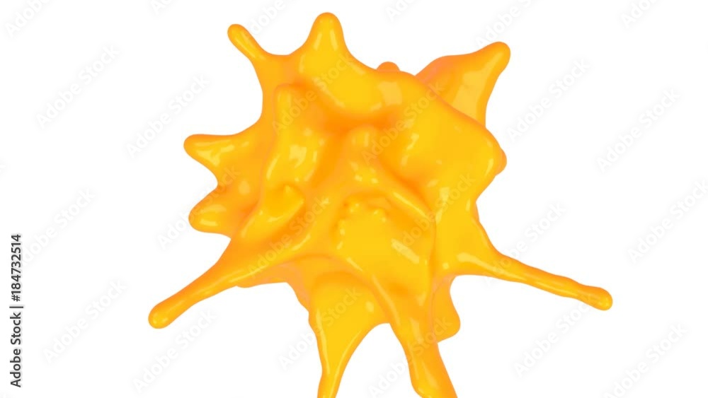 splash of yellow paint slow motion splash of yellow paint slow motion