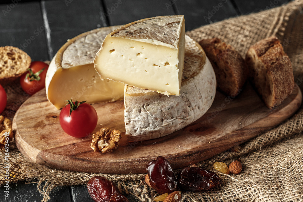 Cheese on the wooden table