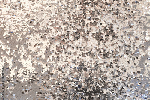 Silver sequins pattern texture fashion background