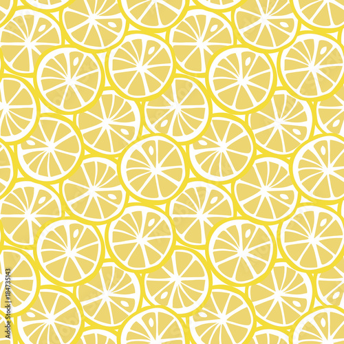 fruit yellow lemon citrus tropical summer pattern seamless vector