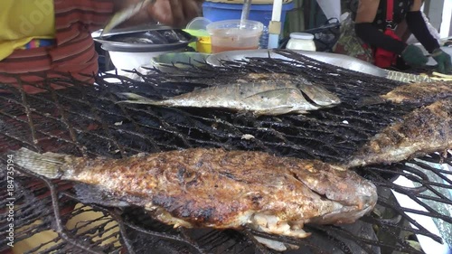 Close up, grilled fish