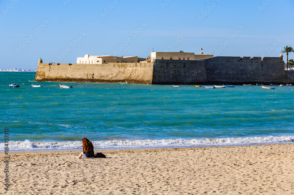 On the beach in Cadiz, Spain On the beach in Cadiz, Spain