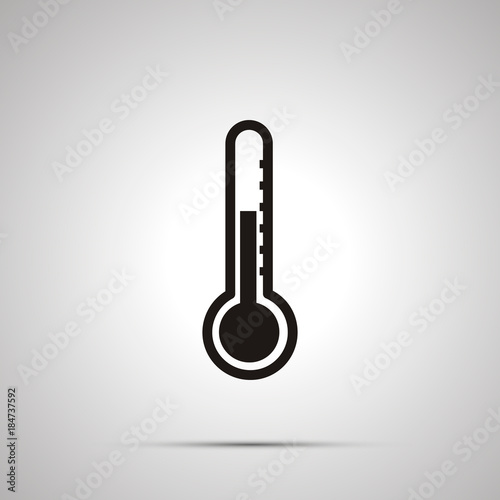 Thermometer simple black icon