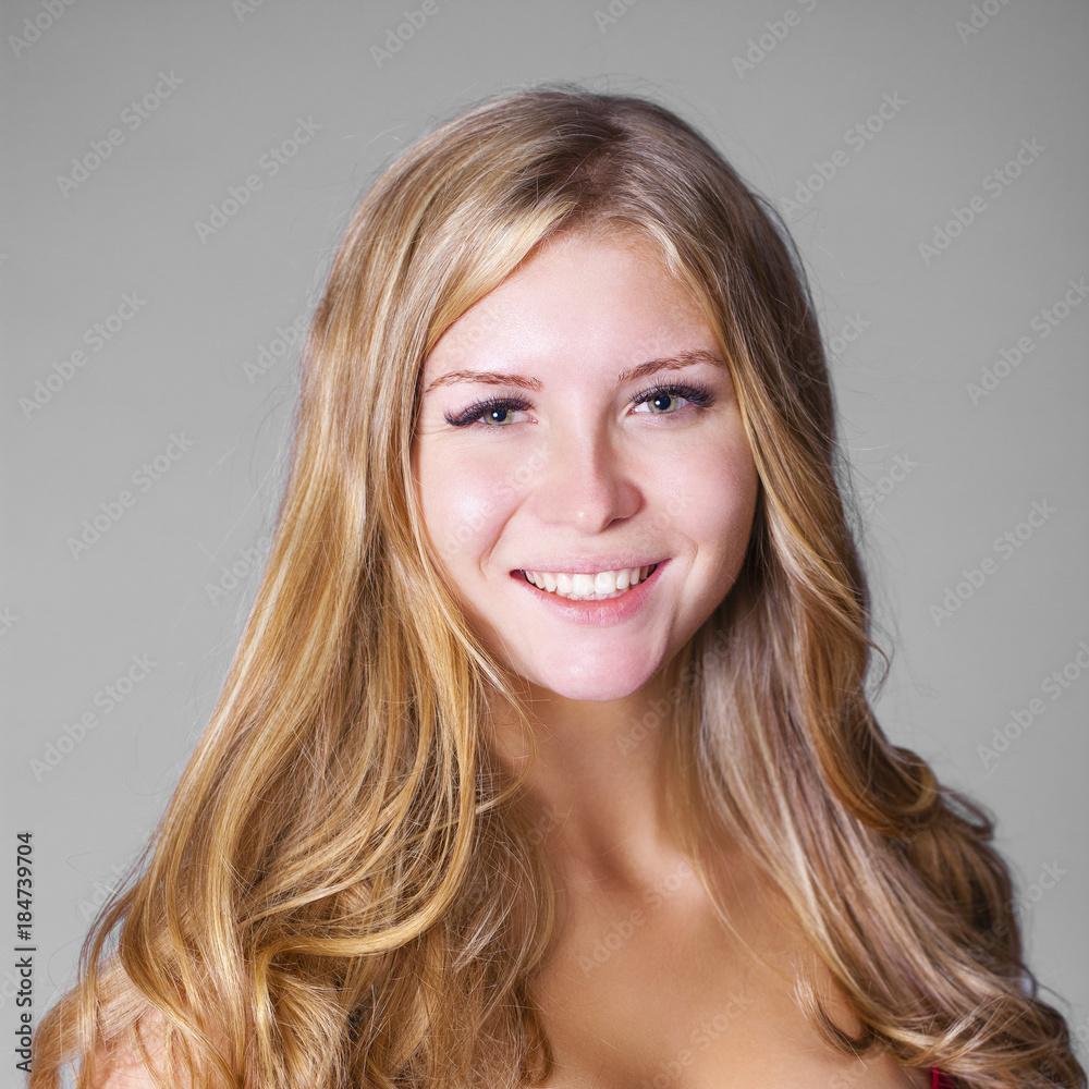 Portrait close up of young beautiful brunette woman Portrait close up of young beautiful brunette woman