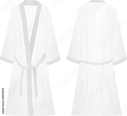 White bathrobe.vector illustration