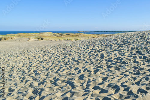 Clear sky over Curonian Spit dunes