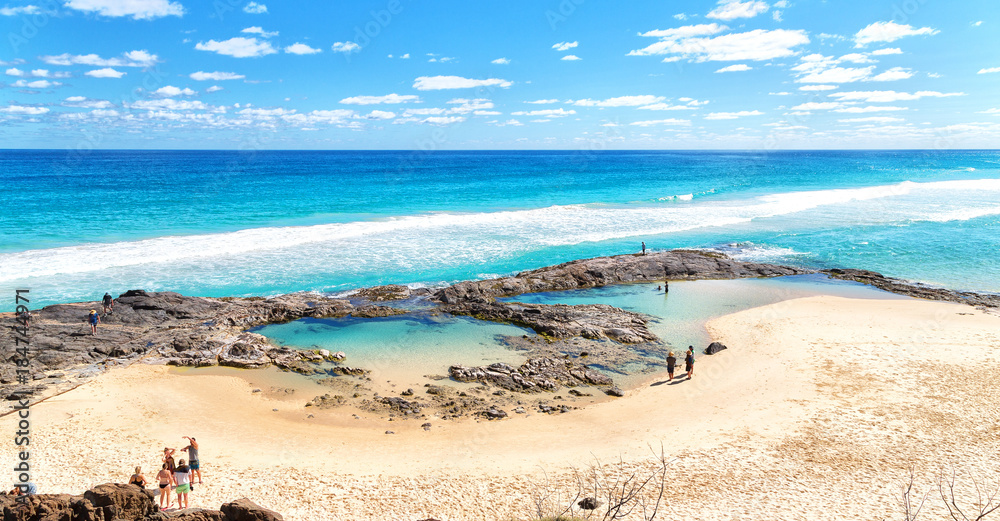 custom made wallpaper toronto digital the beach near the rocks in the wave of  ocean