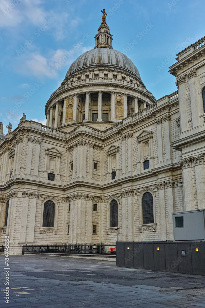Amazing view of St. Paul Cathedral in London, Great Britain